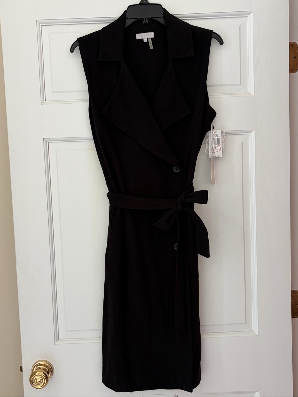 NWT 1. State Trench Midi Dress in Rich Black - Picture 3 of 10